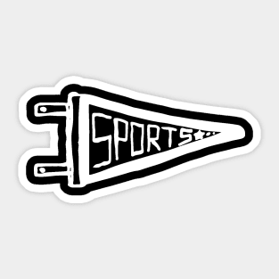 Sports Banner Doodle White Sticker